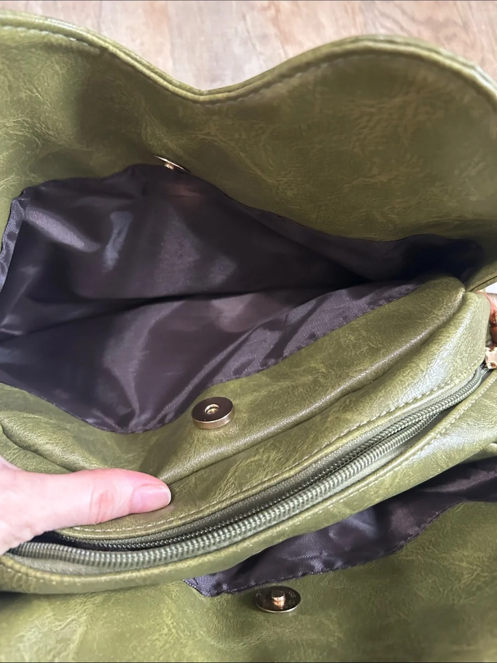 Olive Green Multi-Piece Handbag Set